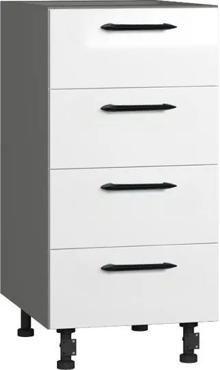 Кухонный шкаф модульной системы BlanKit D40.s4 Graphite+White.G382 M