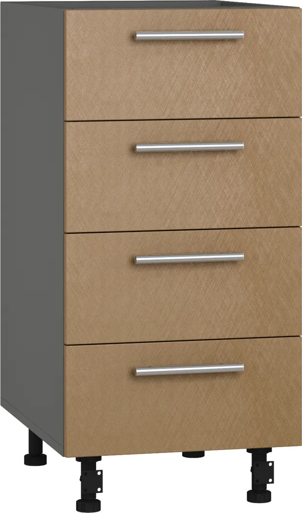 Кухонный шкаф модульной системы BlanKit D40.Ts4 Graphite+BrushCaramel.M378