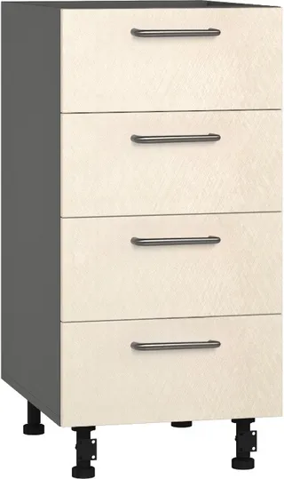 Кухонный шкаф модульной системы BlanKit D40.Ts4 Graphite+BrushCreamy.M273 U4