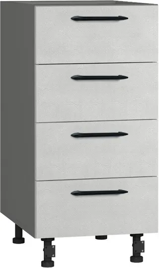Кухонный шкаф модульной системы BlanKit D40.Ts4 Graphite+Concrete cream.353 M