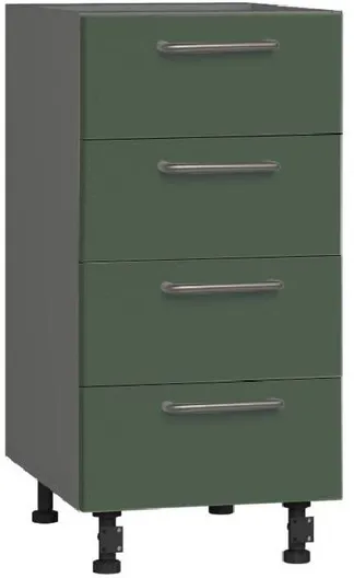 Кухонный шкаф модульной системы BlanKit D40.Ts4 Graphite+GreenSmoky.M356 U4