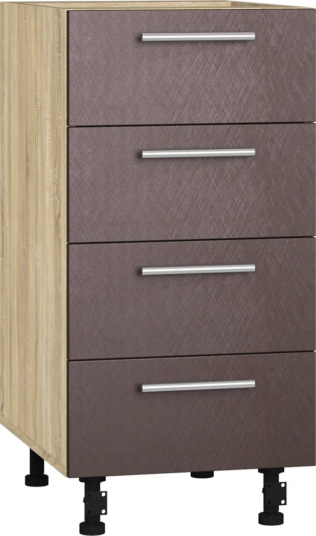 Кухонный шкаф модульной системы BlanKit D40.Ts4 Sonoma+BrushBronze.M369