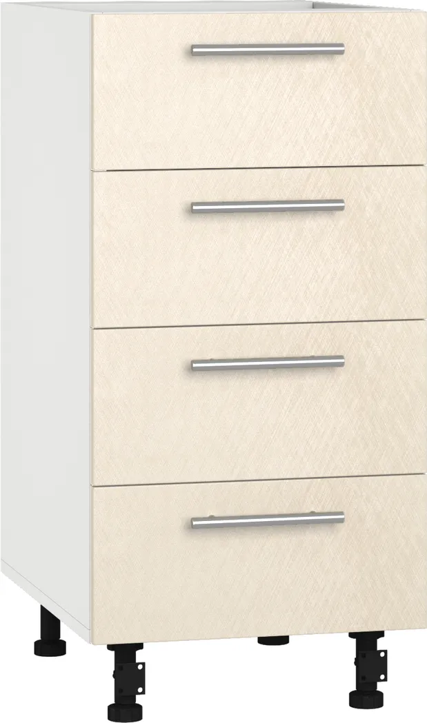 Кухонный шкаф модульной системы BlanKit D40.Ts4 White+BrushCreamy.M273