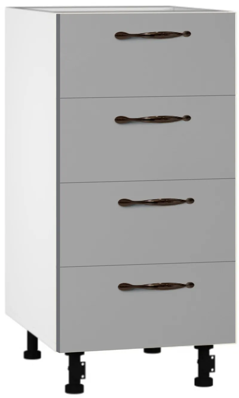 Кухонный шкаф модульной системы BlanKit D40.Ts4 White+GreyQuartz.M306 M2