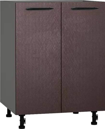 Кухонный шкаф модульной системы BlanKit D60 Graphite+BrushBronze.M369 M