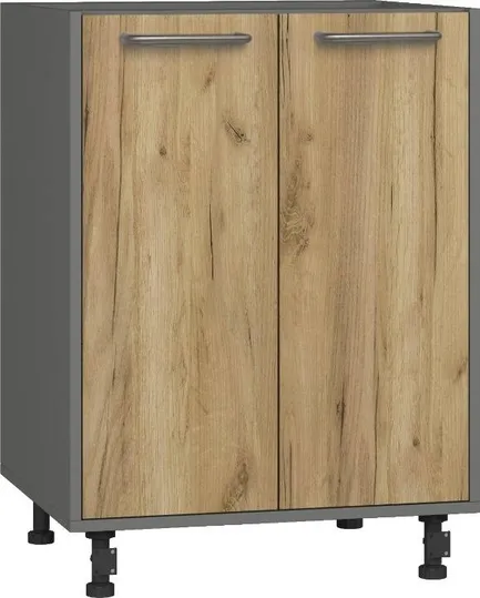 Кухонный шкаф модульной системы BlanKit D60 Graphite+Oak Kraft Gold К003 U4