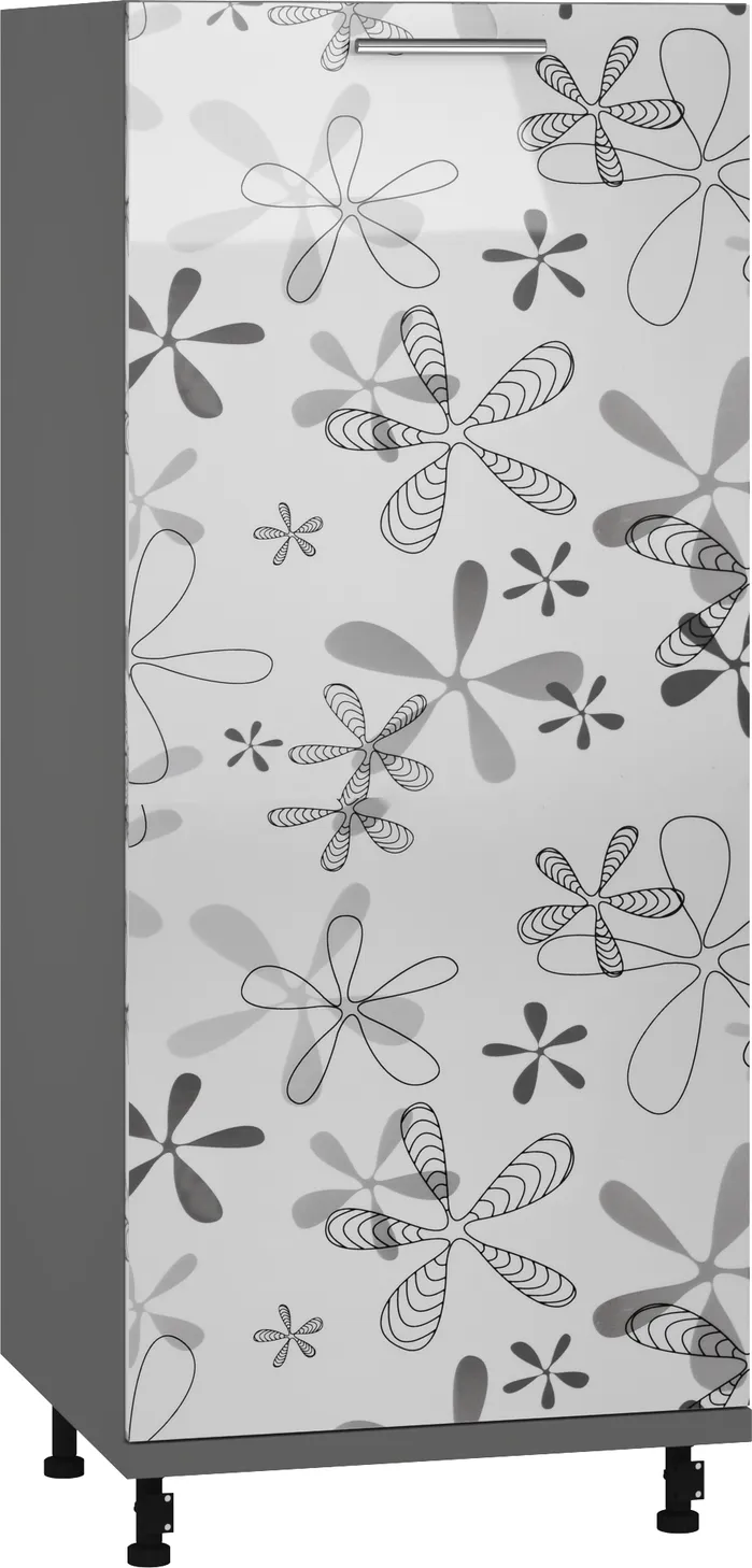 Кухонный шкаф модульной системы BlanKit D60.h145 Graphite+Flower.G432