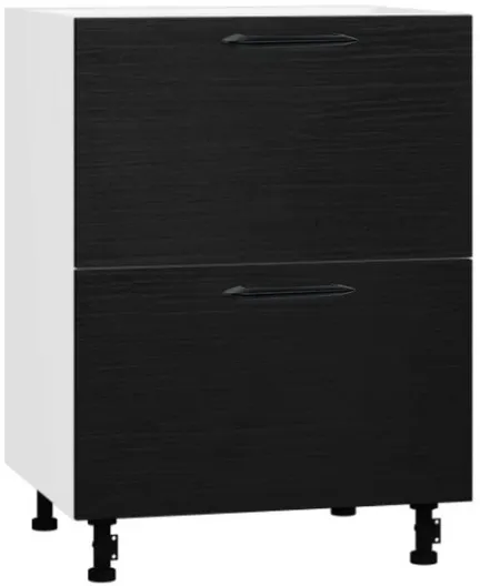 Кухонный шкаф модульной системы BlanKit D60.s2 White+OakBlack.381 M