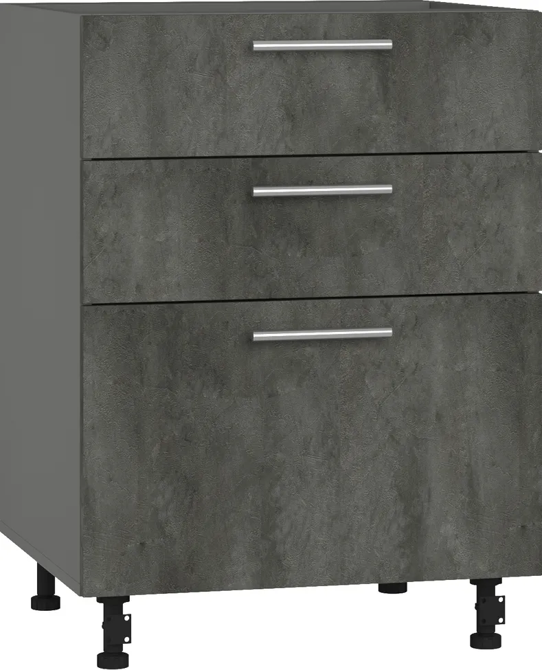 Кухонный шкаф модульной системы BlanKit D60.s3 Graphite+CementDark.M361