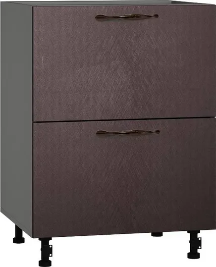 Кухонный шкаф модульной системы BlanKit D60.Ts2 Graphite+BrushBronze.M369 M2