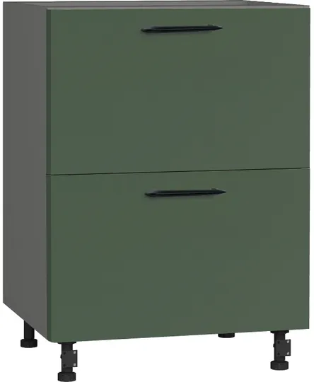 Кухонный шкаф модульной системы BlanKit D60.Ts2 Graphite+GreenSmoky.M356 M