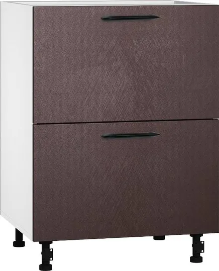 Кухонный шкаф модульной системы BlanKit D60.Ts2 White+BrushBronze.M369 M