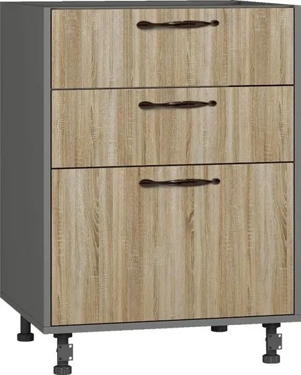 Кухонный шкаф модульной системы BlanKit D60.Ts3 Graphite+Sonoma.3025 M2
