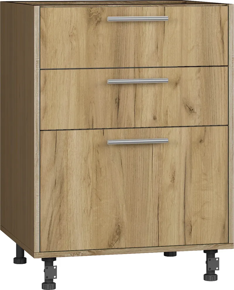 Кухонный шкаф модульной системы BlanKit D60.Ts3 Sonoma+Oak Kraft Gold К003