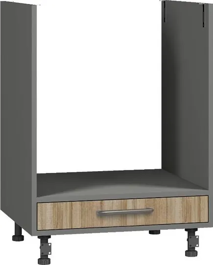 Кухонный шкаф модульной системы BlanKit D60C Graphite+Sonoma.3025 U4