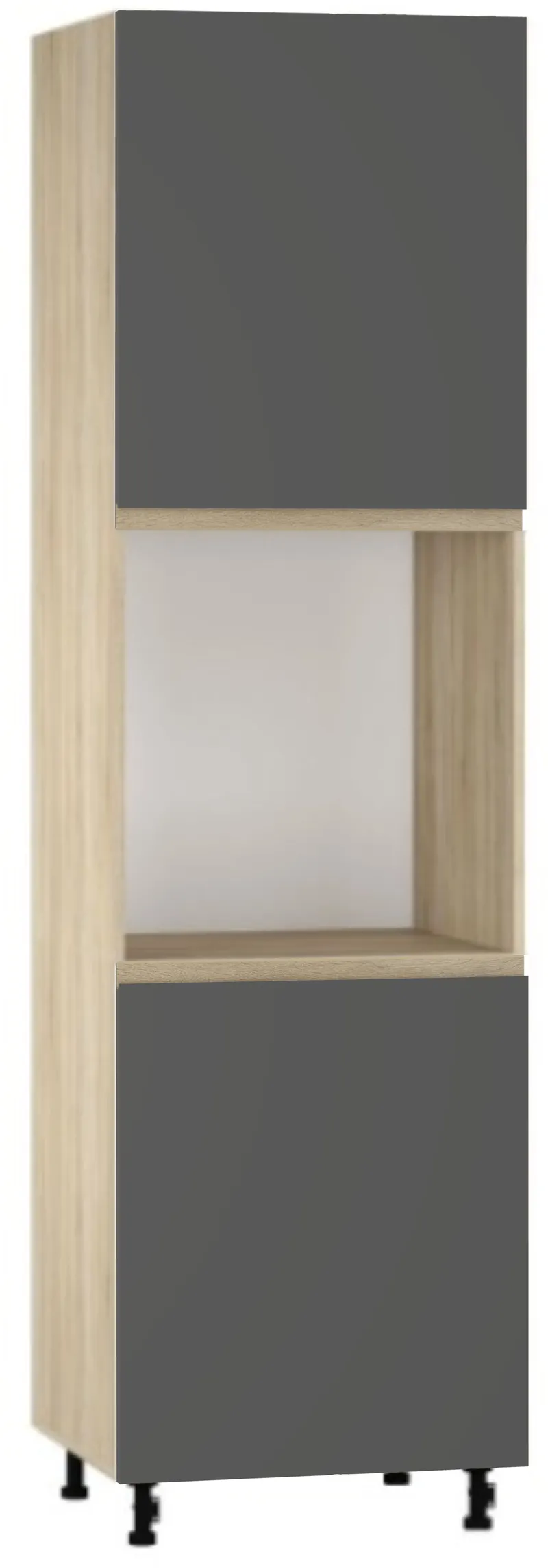 Кухонный шкаф модульной системы BlanKit D60C.h214.2D Sonoma+JPull.Graphite.M