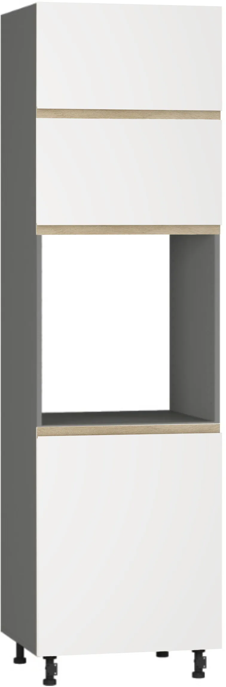 Кухонный шкаф модульной системы BlanKit D60C.h214 Graphite+JPull.White.M
