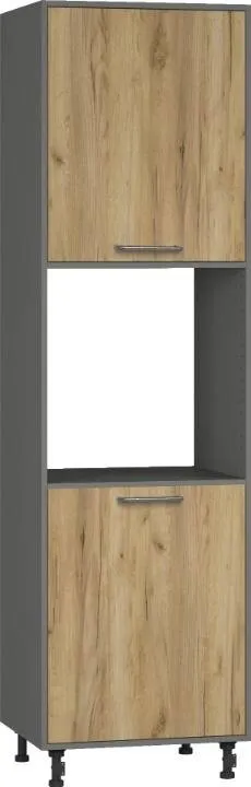 Кухонный шкаф модульной системы BlanKit D60C.h214 Graphite+Oak Kraft Gold К003 U4