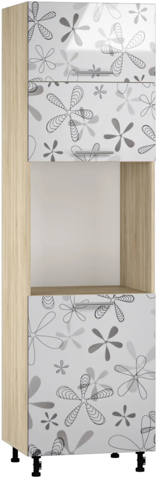 Кухонный шкаф модульной системы BlanKit D60C.h214 Sonoma+Flower.G432