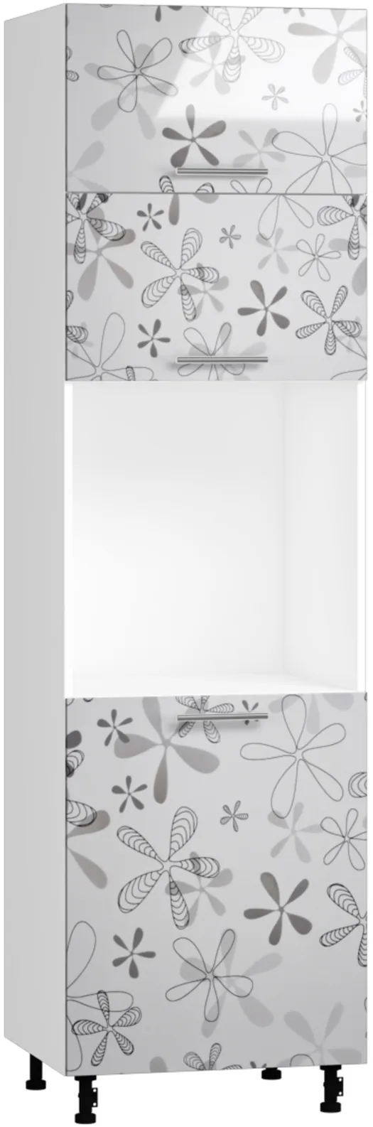 Кухонный шкаф модульной системы BlanKit D60C.h214 White+Flower.G432