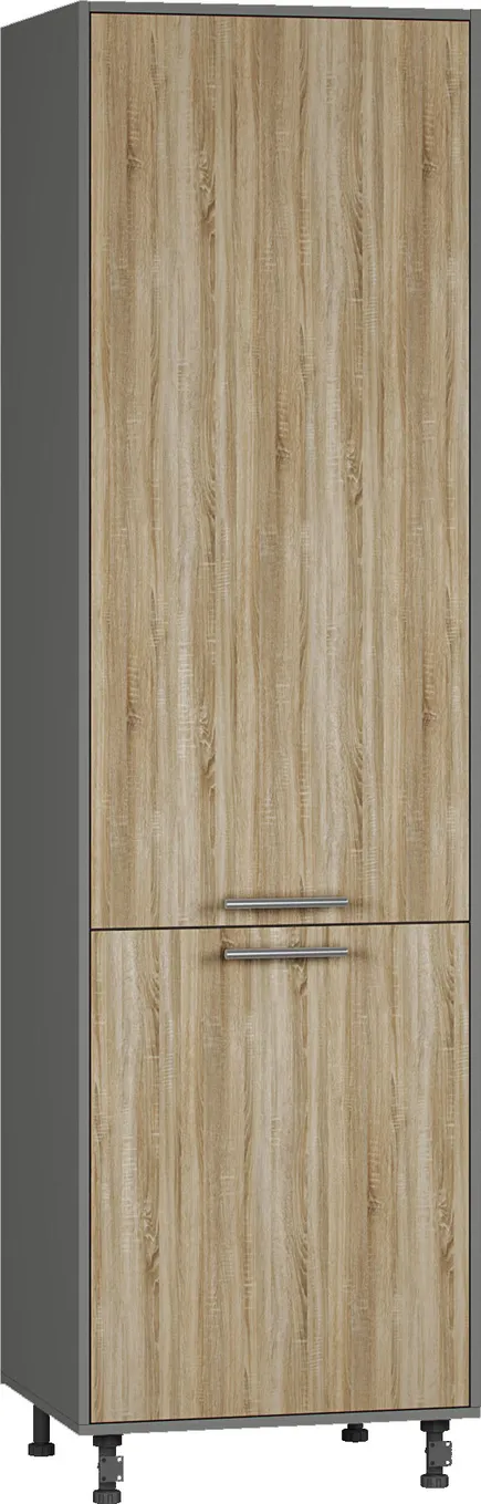 Кухонный шкаф модульной системы BlanKit D60L.h214 Graphite+Sonoma.3025