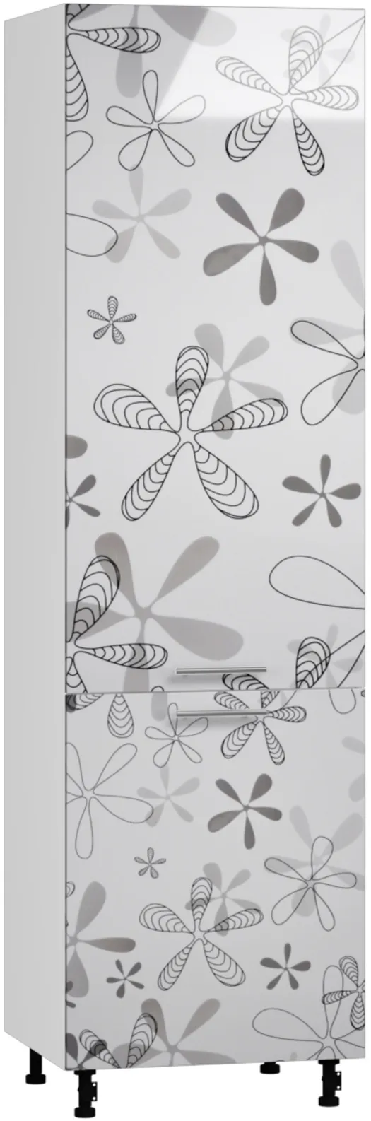 Кухонный шкаф модульной системы BlanKit D60L.h214 White+Flower.G432