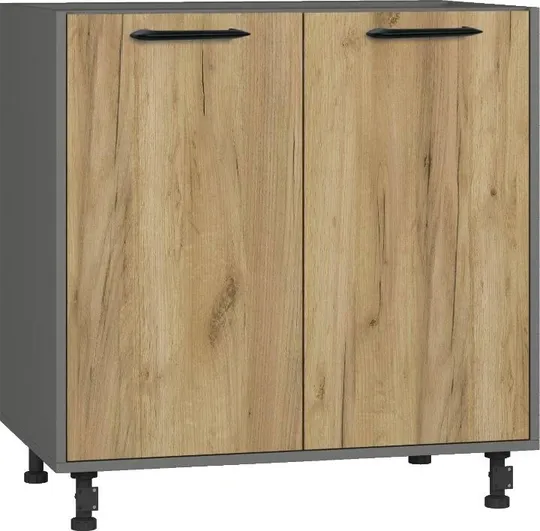 Кухонный шкаф модульной системы BlanKit D80 Graphite+Oak Kraft Gold К003 M