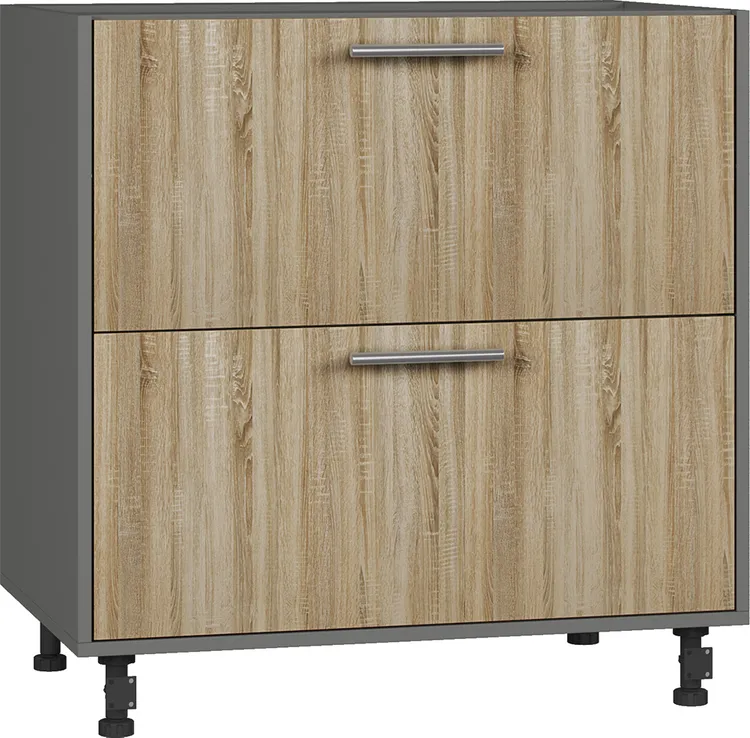 Кухонный шкаф модульной системы BlanKit D80.s2 Graphite+Sonoma.3025