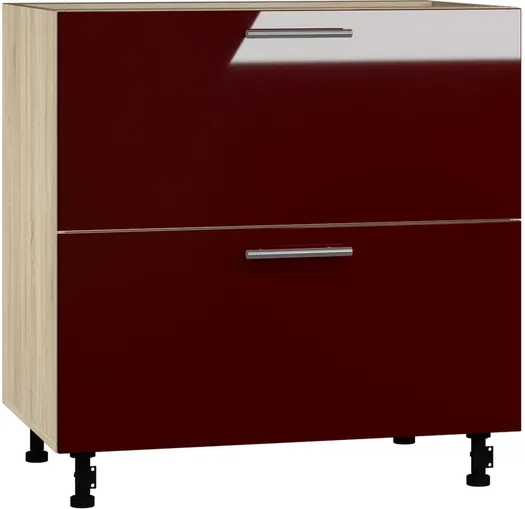 Кухонный шкаф модульной системы BlanKit D80.s2 Sonoma+Bordo.G410