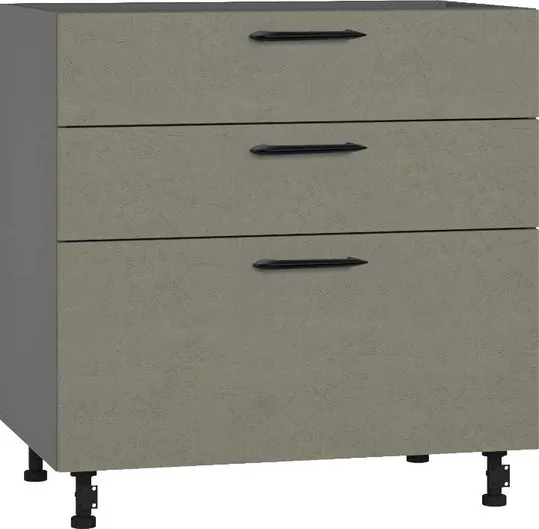 Кухонный шкаф модульной системы BlanKit D80.s3 Graphite+Cement Gothic.M389 M