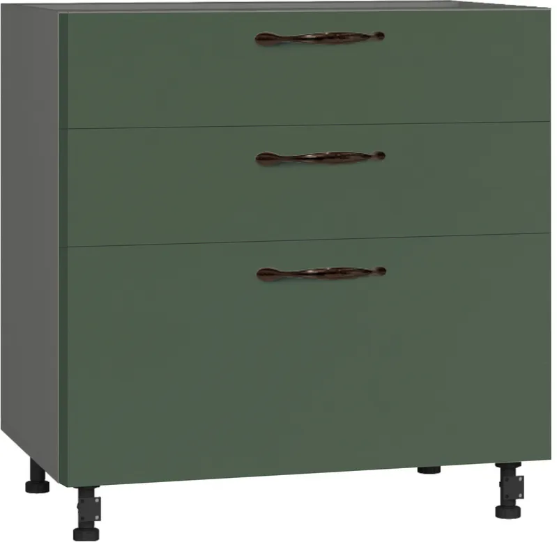 Кухонный шкаф модульной системы BlanKit D80.s3 Graphite+GreenSmoky.M356 M2