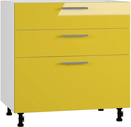 Кухонный шкаф модульной системы BlanKit D80.s3 White+Yellow.G371