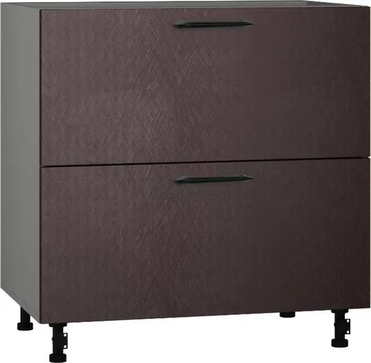 Кухонный шкаф модульной системы BlanKit D80.Ts2 Graphite+BrushBronze.M369 M