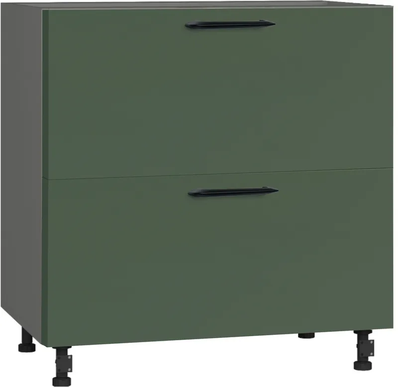 Кухонный шкаф модульной системы BlanKit D80.Ts2 Graphite+GreenSmoky.M356 M
