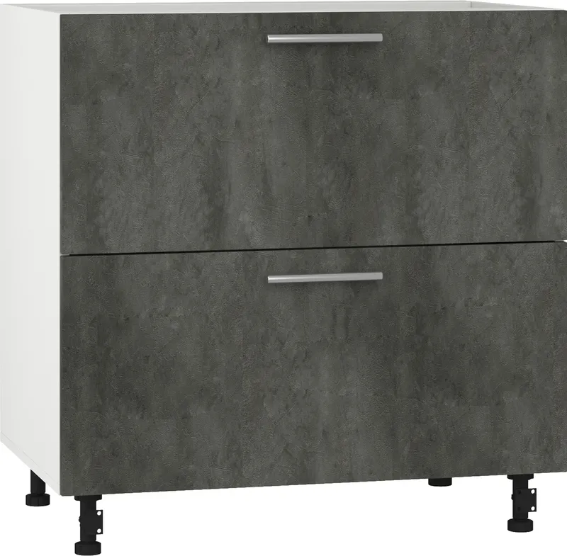 Кухонный шкаф модульной системы BlanKit D80.Ts2 White+CementDark.M361