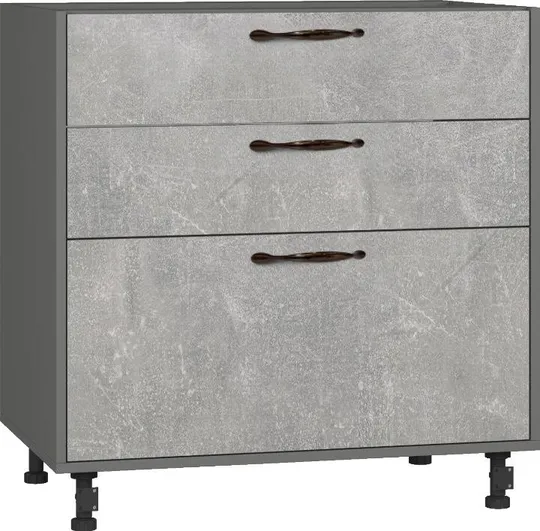 Кухонный шкаф модульной системы BlanKit D80.Ts3 Graphite+Industrial SG M2