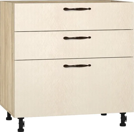 Кухонный шкаф модульной системы BlanKit D80.Ts3 Sonoma+BrushCreamy.M273 M2