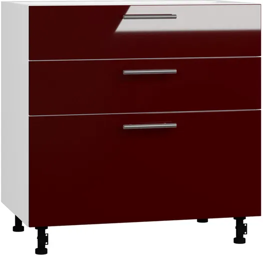 Кухонный шкаф модульной системы BlanKit D80.Ts3 White+Bordo.G410