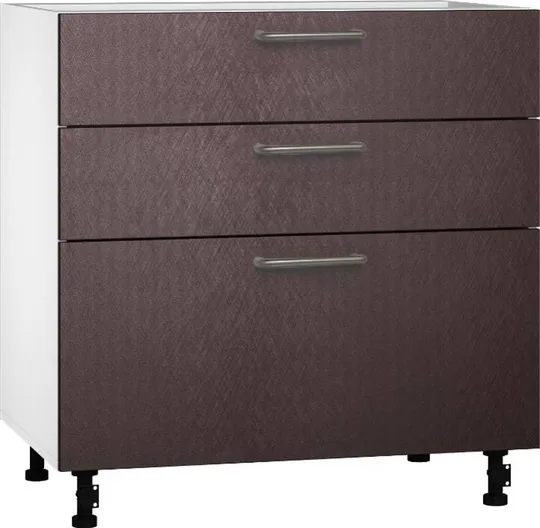 Кухонный шкаф модульной системы BlanKit D80.Ts3 White+BrushBronze.M369 U4