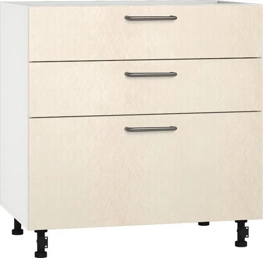 Кухонный шкаф модульной системы BlanKit D80.Ts3 White+BrushCreamy.M273 U4