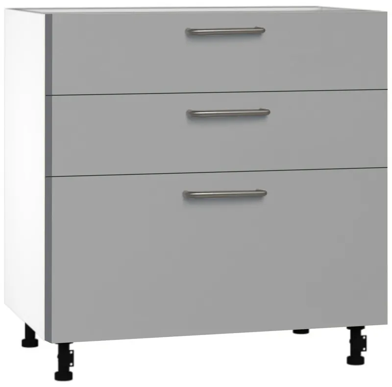Кухонный шкаф модульной системы BlanKit D80.Ts3 White+GreyQuartz.M306 U4