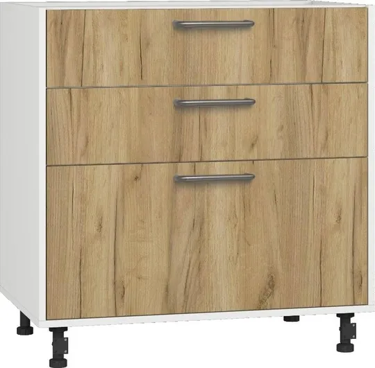 Кухонный шкаф модульной системы BlanKit D80.Ts3 White+Oak Kraft Gold К003 U4