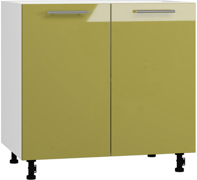 Кухонный шкаф модульной системы BlanKit D90 White+Lemon.G425 R128