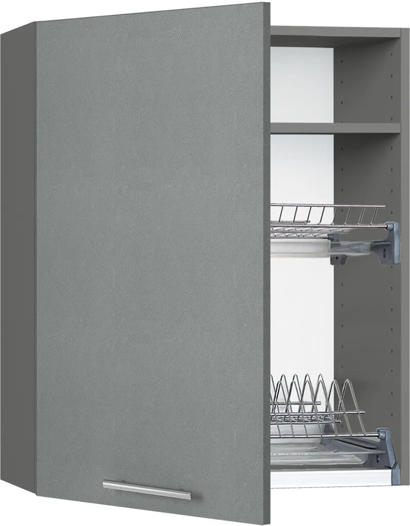 Кухонный шкаф модульной системы BlanKit G60.1.D Graphite+Concrete gray.352