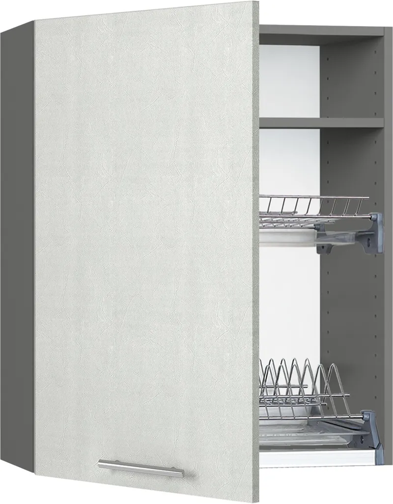 Кухонный шкаф модульной системы BlanKit G60.1.D Graphite+ConcreteCream.M353