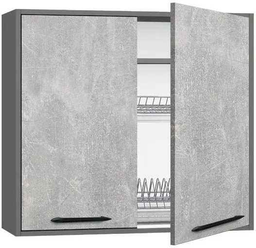 Кухонный шкаф модульной системы BlanKit G80.D Graphite+Industrial SG M