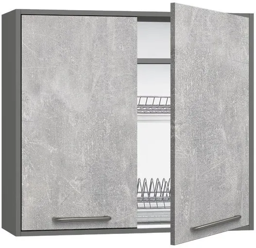 Кухонный шкаф модульной системы BlanKit G80.D Graphite+Industrial SG U4