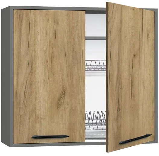 Кухонный шкаф модульной системы BlanKit G80.D Graphite+Oak Kraft Gold К003 M
