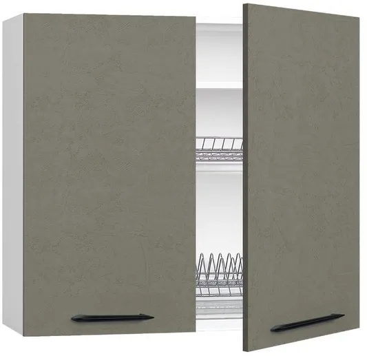 Кухонный шкаф модульной системы BlanKit G80.D White+Cement Gothic.M389 M