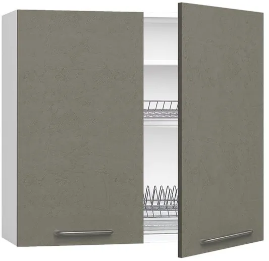 Кухонный шкаф модульной системы BlanKit G80.D White+Cement Gothic.M389 U4